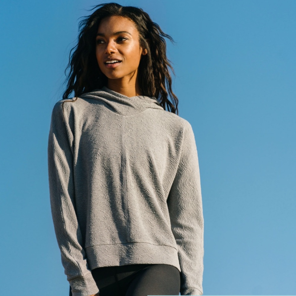 Gray Hoodie Texture Sweatshirt